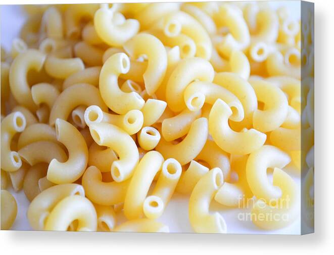 Food Canvas Print featuring the photograph Macaroni 2 by Andrea Anderegg