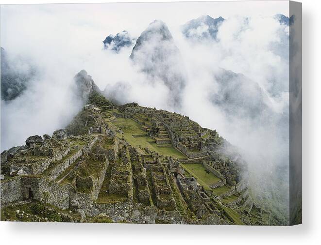 1970's Canvas Print featuring the photograph Machu Picchu, The Lost City Of The Incas by George Holton