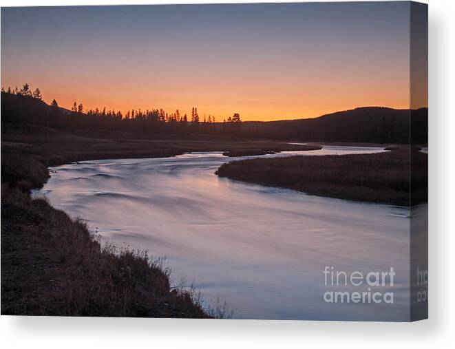 Autumn Canvas Print featuring the photograph Madison River in Yellowstone National Park by Fred Stearns