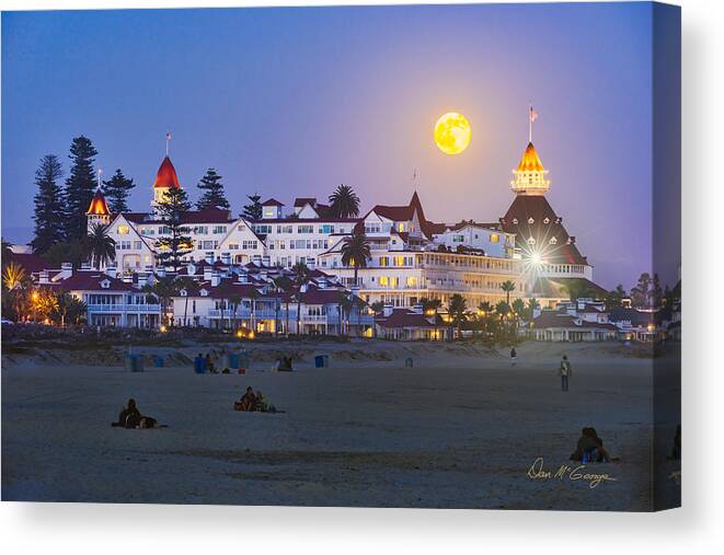 Moon Canvas Print featuring the photograph Magical Moonrise by Dan McGeorge