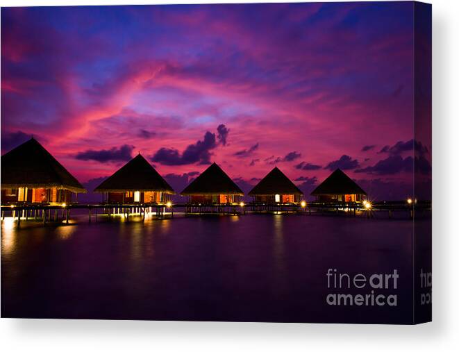Beach Canvas Print featuring the photograph Magical Sunset by Hannes Cmarits