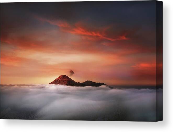 Peak Canvas Print featuring the photograph Mahameru by Ismail Raja Sulbar