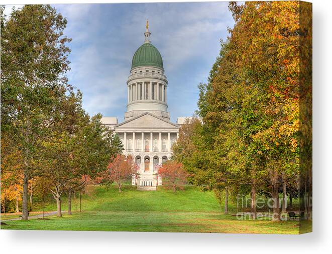 Clarence Holmes Canvas Print featuring the photograph Maine State House III by Clarence Holmes