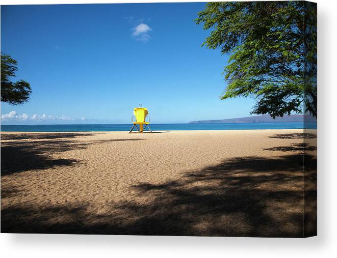 Tranquility Canvas Print featuring the photograph Makena Beach, Maui, Hawaii by Peter Gridley
