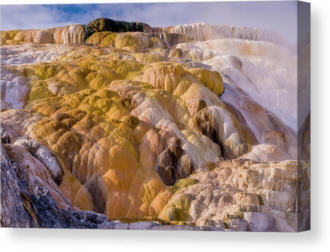 Tranquility Canvas Print featuring the photograph Mammoth Geyser Area Yellowstone by Russell Burden
