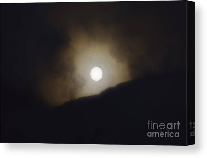 Moon Canvas Print featuring the photograph Mammoth Moon set by Wildlife Fine Art