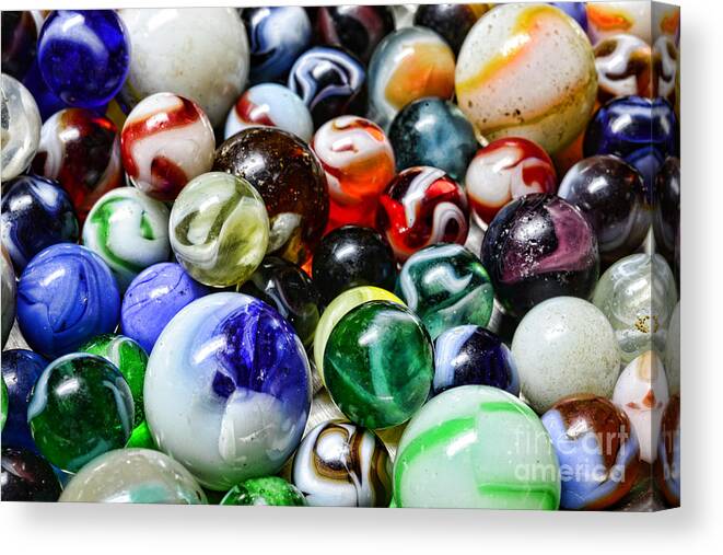 Paul Ward Canvas Print featuring the photograph Marbles All That Color by Paul Ward