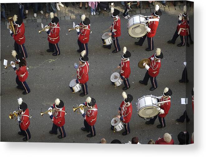 Band Canvas Print featuring the photograph Marching Band by Matthias Hauser