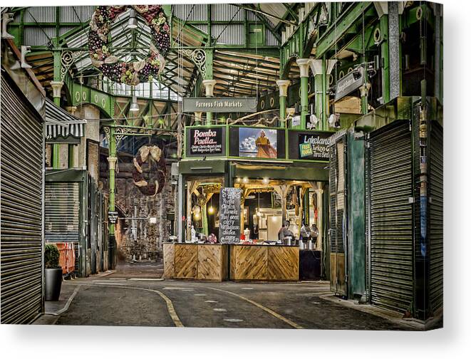 Borough Market Canvas Print featuring the photograph Market Streets by Heather Applegate