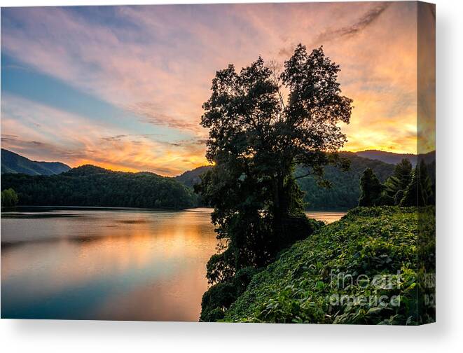 Sunset Canvas Print featuring the photograph Martins Fork sunset by Anthony Heflin