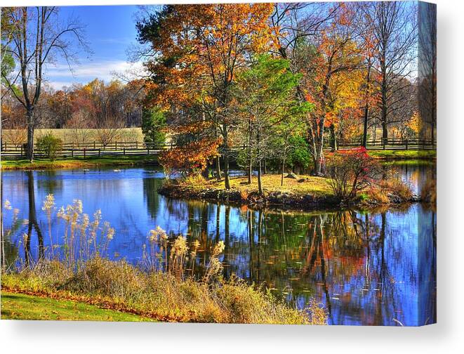 Maryland Canvas Print featuring the photograph Maryland Country Roads - Autumn Respite No. 1 - Stronghold Sugarloaf Mountain Frederick County MD by Michael Mazaika