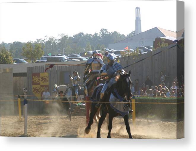 Maryland Canvas Print featuring the photograph Maryland Renaissance Festival - Jousting and Sword Fighting - 1212189 by DC Photographer