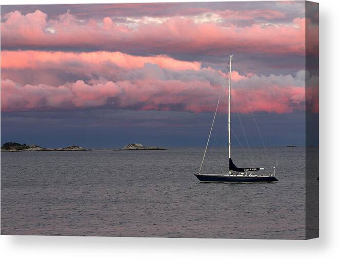 Sunset Canvas Print featuring the photograph Massachusetts Sunset by Deborah Penland