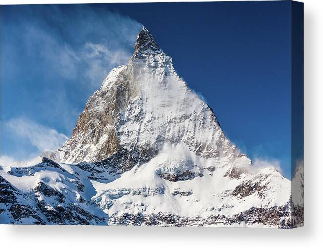 Switzerland Canvas Print featuring the photograph Matterhorn by Gospodarek Mikolaj