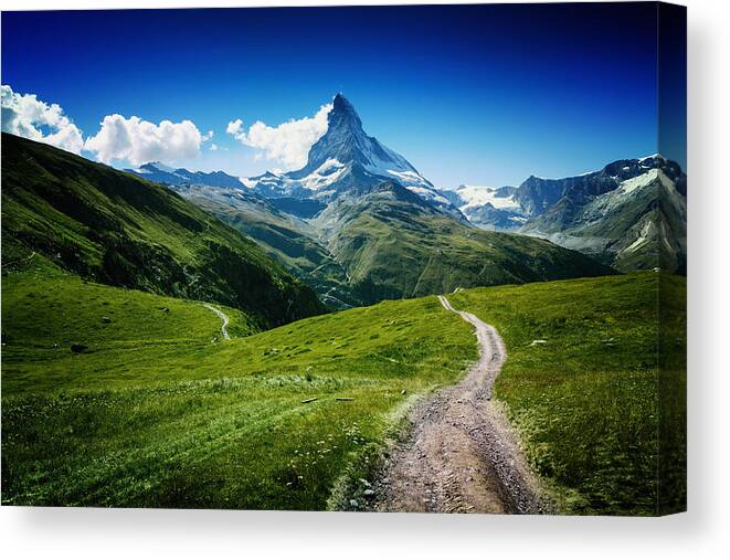 Landscape Canvas Print featuring the photograph Matterhorn II by Juan Pablo De