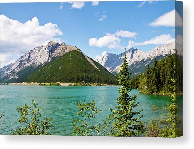 Scenics Canvas Print featuring the photograph Medicine Lake In Summer by Klassen Images