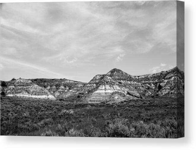 Badlands Canvas Print featuring the photograph Medora 28 by Chad Rowe