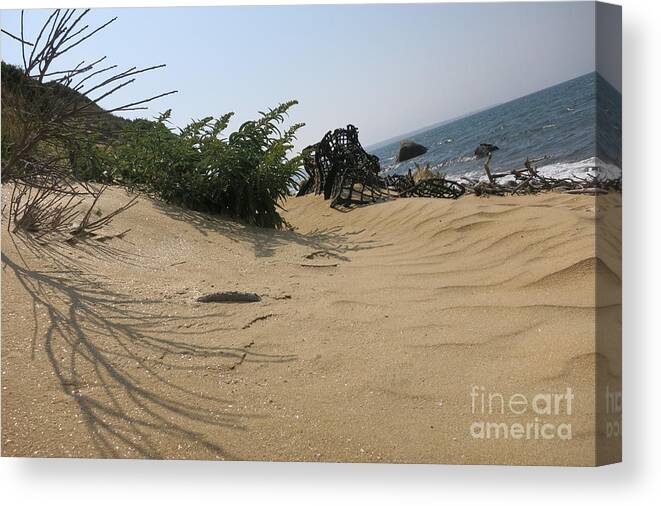  Canvas Print featuring the photograph Melting Beach by Chris Keeler