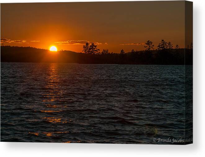 Brenda Canvas Print featuring the photograph Melvin Bay Sunset by Brenda Jacobs