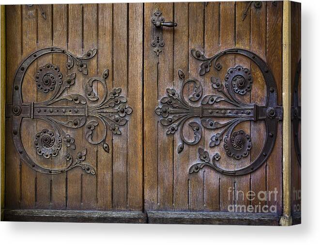 Chateau Canvas Print featuring the photograph Metalwork by Charles Lupica