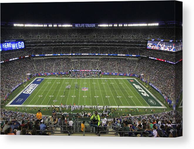 Metlife Stadium Canvas Print featuring the photograph MetLife Stadium 2 by Allen Beatty