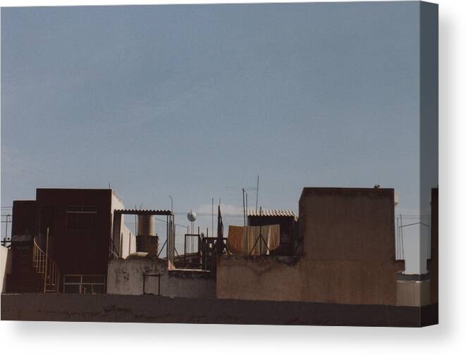 Mexico Canvas Print featuring the photograph Mexico Rooftop by Tom Ray by First Star Art