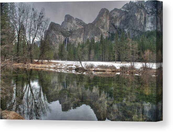 Yosemite National Park Canvas Print featuring the photograph Mid Winter Day by Patricia Dennis