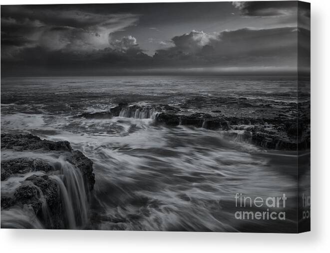 High Way 1 Canvas Print featuring the photograph Midnight over Santa Cruz by Keith Kapple