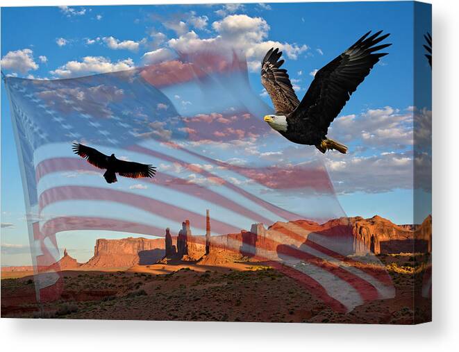  Canvas Print featuring the photograph The symbals of America by Randall Branham