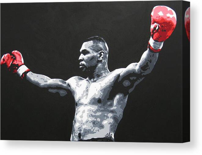 Mike Tyson Canvas Print featuring the painting Mike Tyson 1 by Geo Thomson