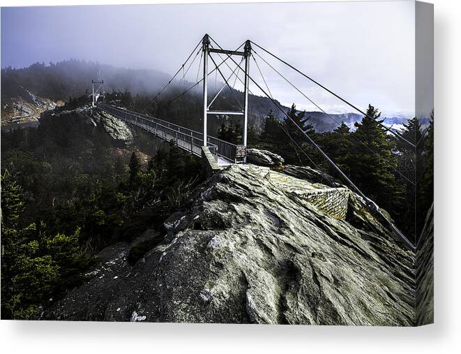 Grandfather Mountain Canvas Print featuring the photograph Mile High Bridge-Grandfather Mountain by Kevin Senter
