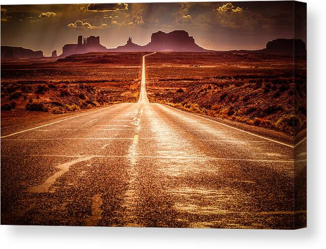 Utah Canvas Print featuring the photograph Miles to Go Special Request by Jennifer Grover