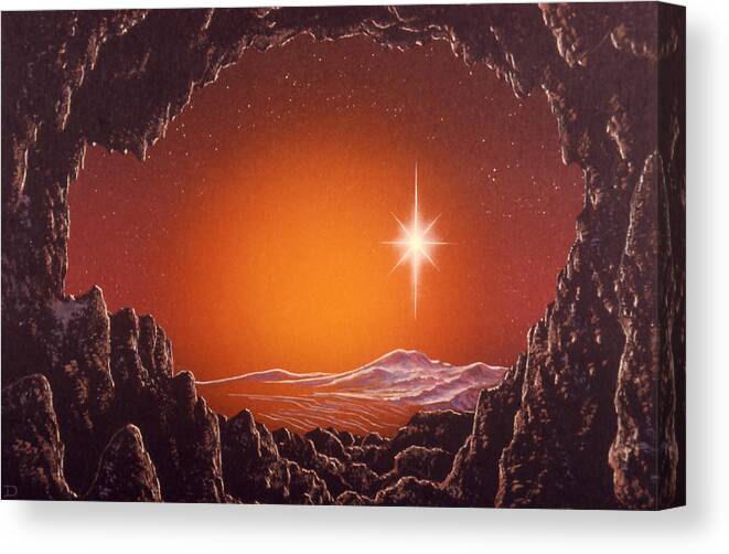 Space Canvas Print featuring the painting Mira by Don Dixon