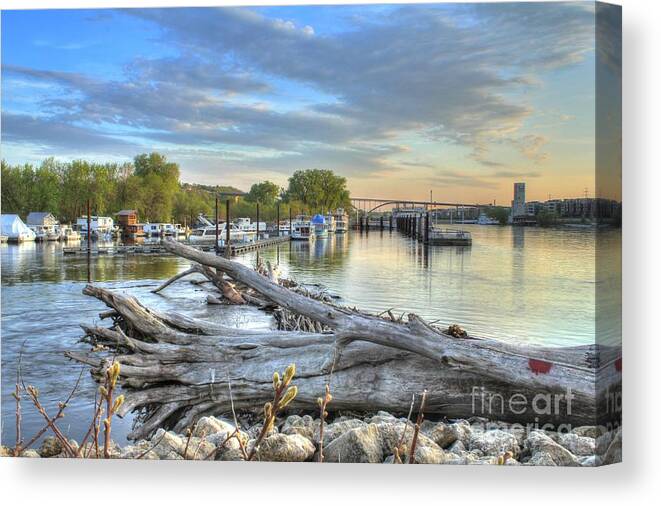 Mississippi Canvas Print featuring the photograph Mississippi Harbor 2 by Jimmy Ostgard