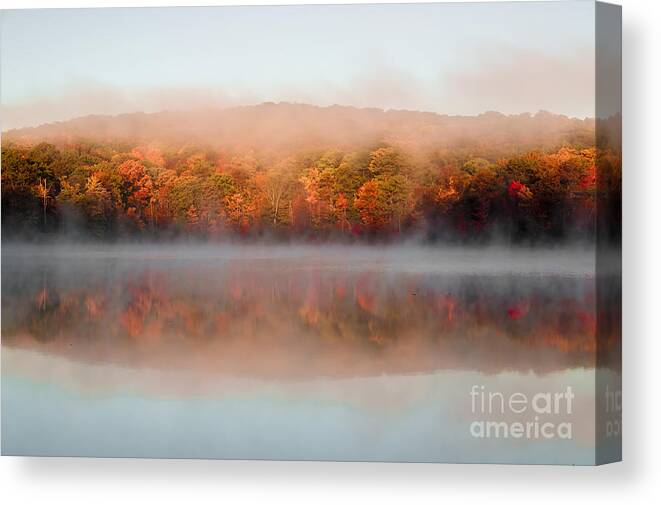 Harriman State Park Canvas Print featuring the photograph Misty Foliage by Anthony Sacco