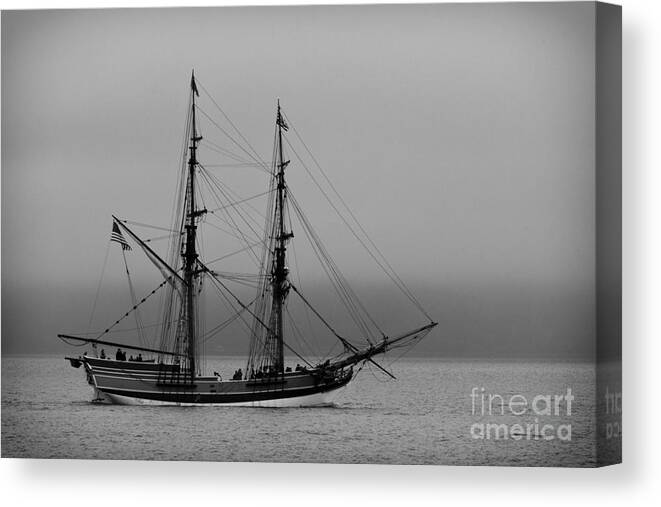 Sailing Canvas Print featuring the photograph Misty Morning by Carrie Cranwill