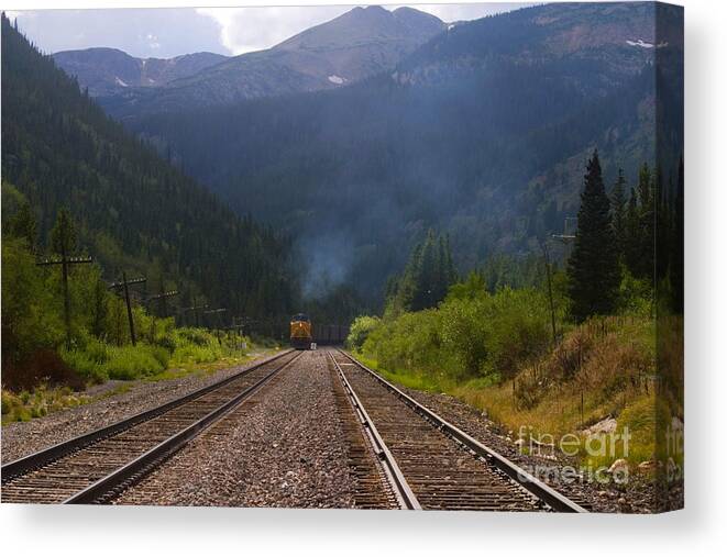 Colorado Canvas Print featuring the photograph Misty Mountain Train by Steven Krull
