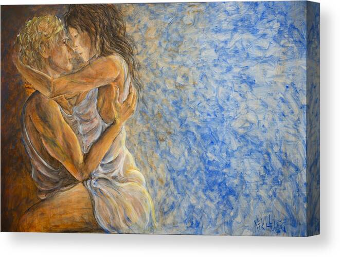 Romance Canvas Print featuring the painting Misty Romance by Nik Helbig