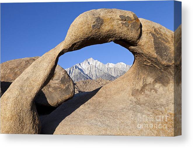 Alabama Hills Canvas Print featuring the photograph Mobius Arch by Rick Pisio