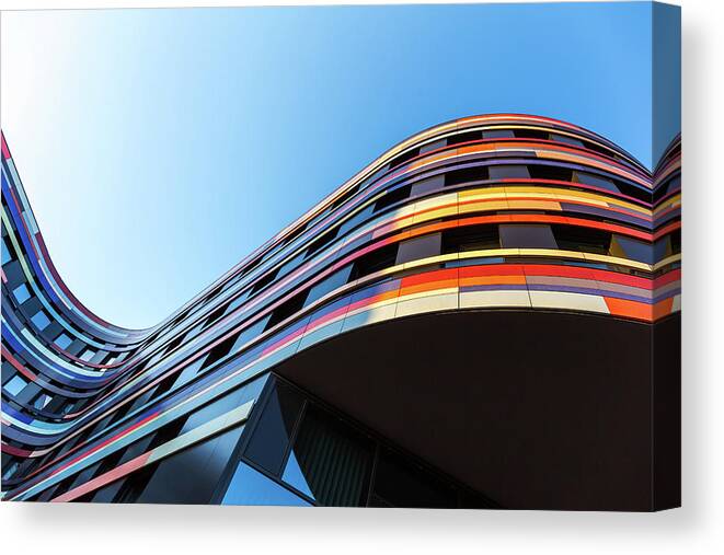 Working Canvas Print featuring the photograph Modern Office Architecture by Mf-guddyx