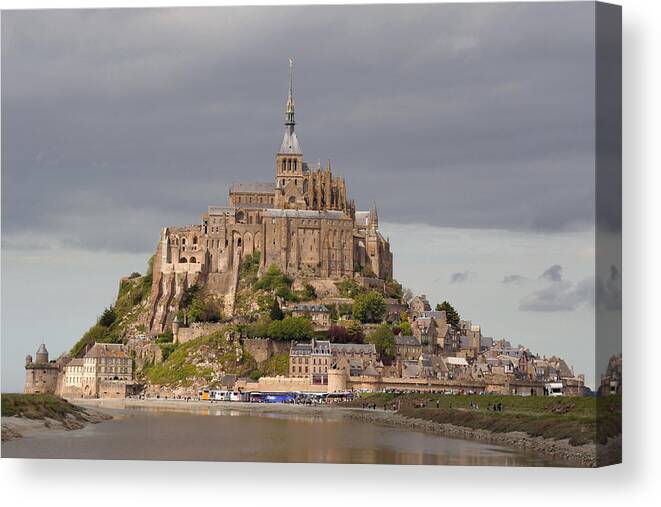 Mont St Michel Canvas Print featuring the photograph Mont St Michel by Wes and Dotty Weber