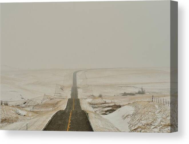 Highway Canvas Print featuring the photograph Montana Highway 3 by Kae Cheatham