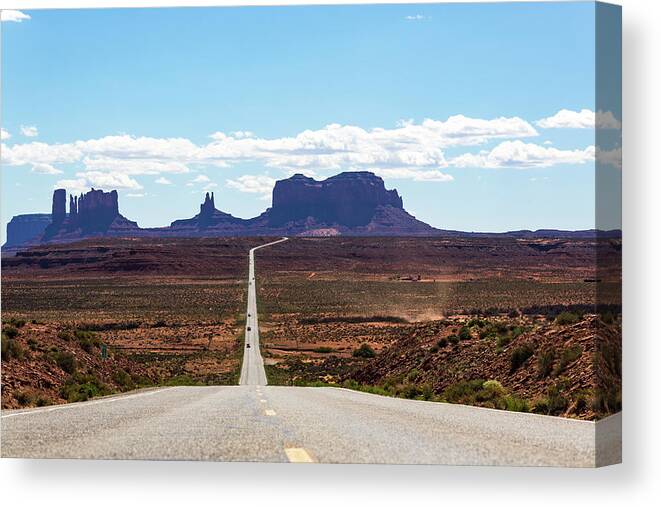 Scenics Canvas Print featuring the photograph Monument Valley Road, Route 163 by Deimagine