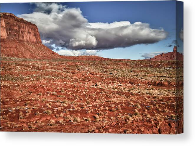 Monument Valley Utah Canvas Print featuring the photograph Monument Valley UT 1 by Ron White