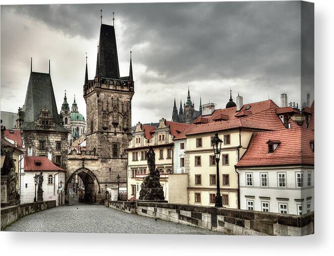 Tranquility Canvas Print featuring the photograph Monumental Prague by Photo By Cuellar