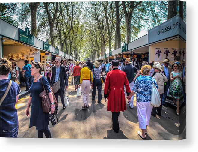 Hdr Canvas Print featuring the photograph Morning at the Flower Show by Ross Henton