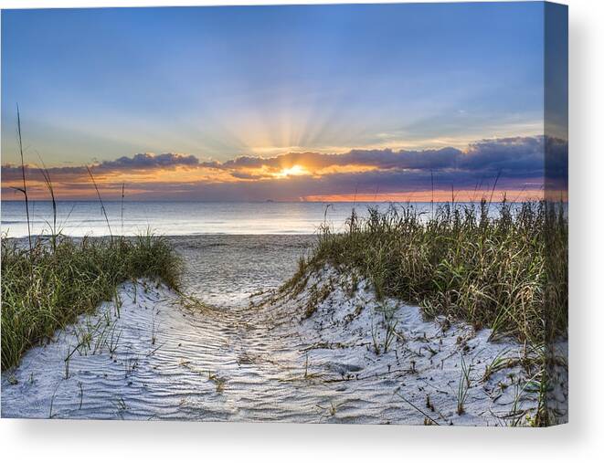 Atlantic Canvas Print featuring the photograph Morning Blessing by Debra and Dave Vanderlaan