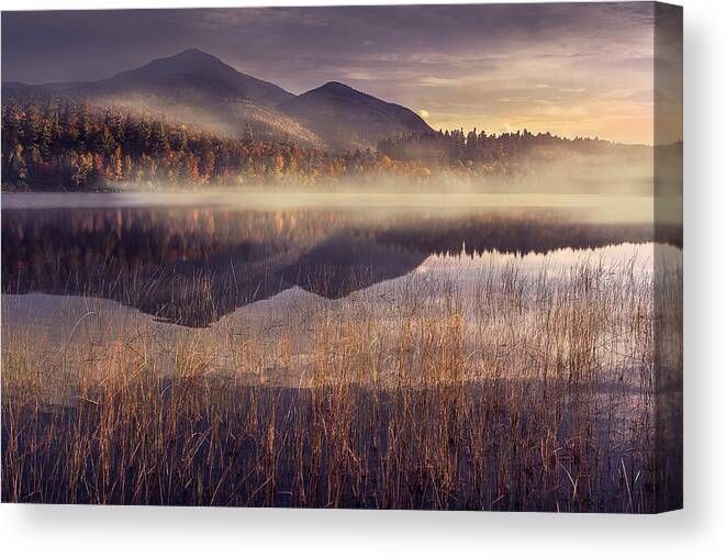 Adirondack Canvas Print featuring the photograph Morning in Adirondacks by Magda Bognar