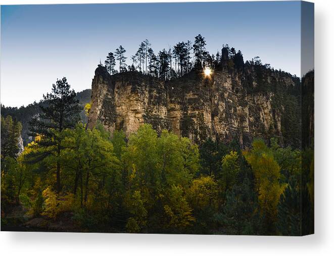 Dakota Canvas Print featuring the photograph Morning in the Canyon by Greni Graph