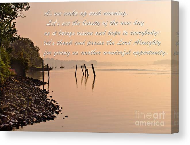 Nature Canvas Print featuring the photograph Morning Inspiration by Tom Gari Gallery-Three-Photography